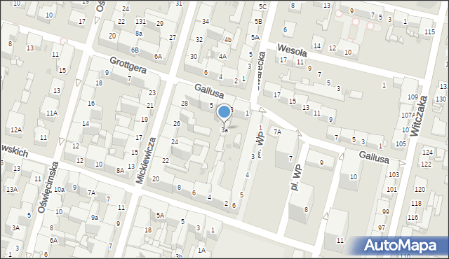 Bytom, Grottgera Artura, 3a, mapa Bytomia