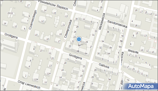 Bytom, Grottgera Artura, 8a, mapa Bytomia