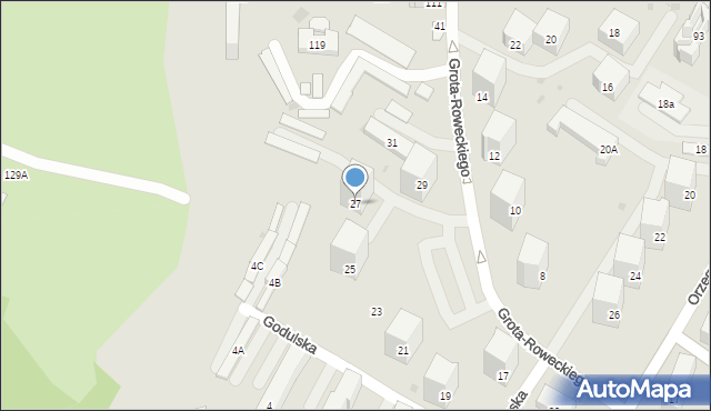 Bytom, Grota-Roweckiego Stefana, gen., 27, mapa Bytomia