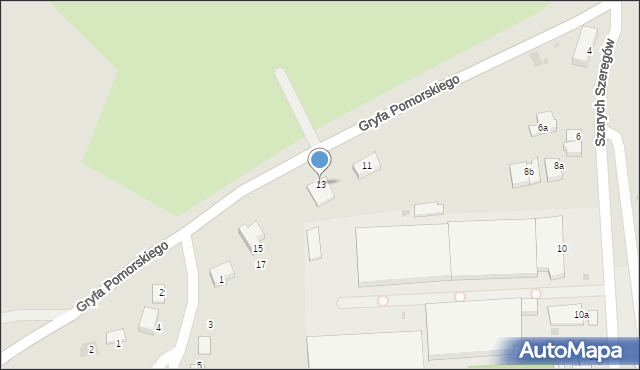 Bytów, Gryfa Pomorskiego, 13, mapa Bytów