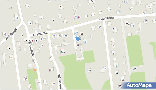 Cegłów, Graniczna, 24, mapa Cegłów