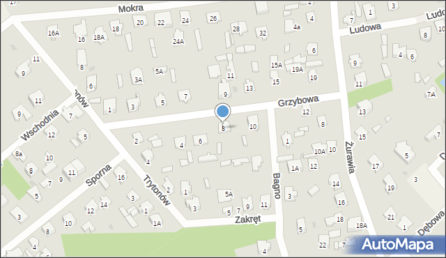 Celestynów, Grzybowa, 8, mapa Celestynów