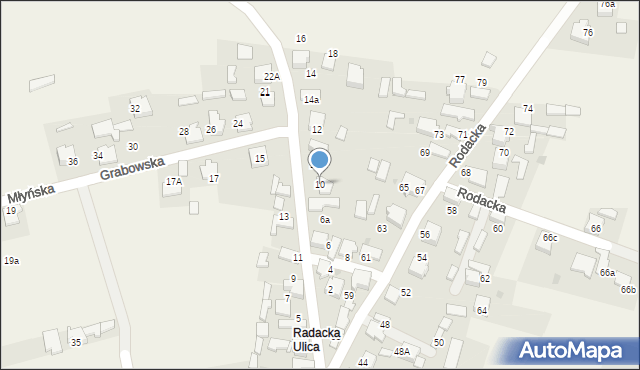 Chechło, Grabowska, 10, mapa Chechło