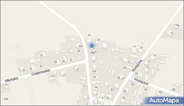 Chechło, Grabowska, 14a, mapa Chechło