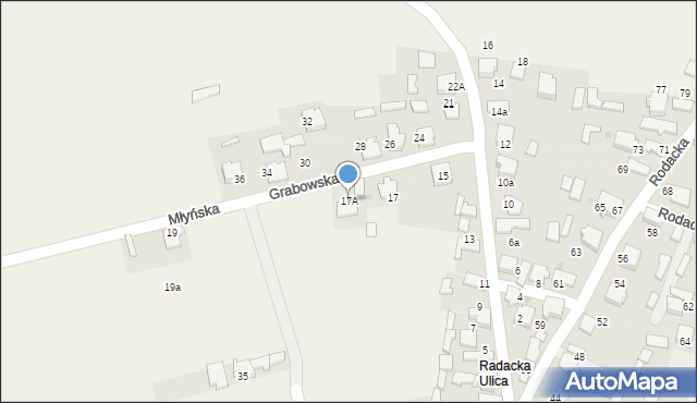 Chechło, Grabowska, 17A, mapa Chechło