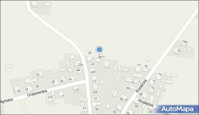 Chechło, Grabowska, 18, mapa Chechło