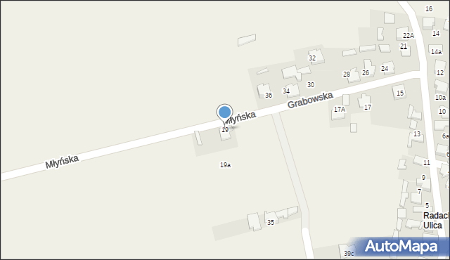 Chechło, Grabowska, 19, mapa Chechło