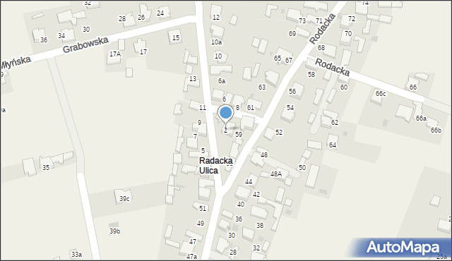 Chechło, Grabowska, 2, mapa Chechło