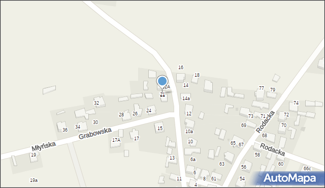 Chechło, Grabowska, 21, mapa Chechło