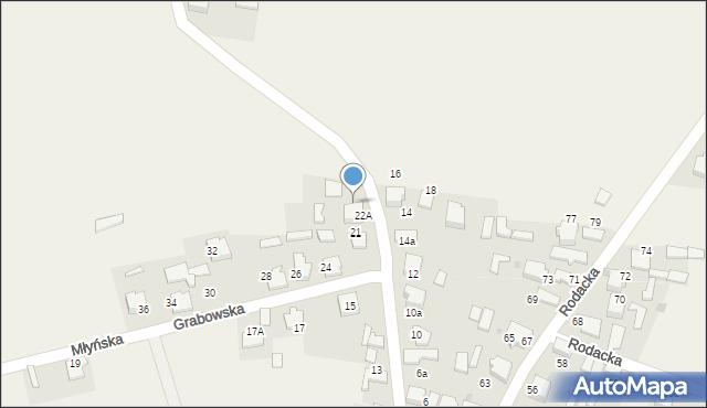 Chechło, Grabowska, 23, mapa Chechło