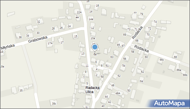 Chechło, Grabowska, 6a, mapa Chechło