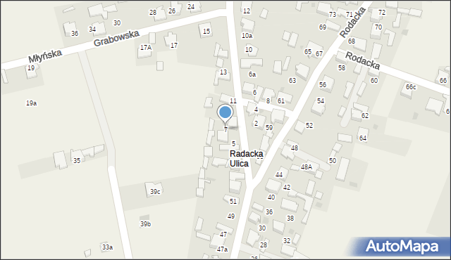 Chechło, Grabowska, 7, mapa Chechło