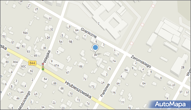 Chełm, Graniczna, 3A, mapa Chełma