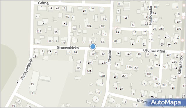Chełm, Grunwaldzka, 10, mapa Chełma