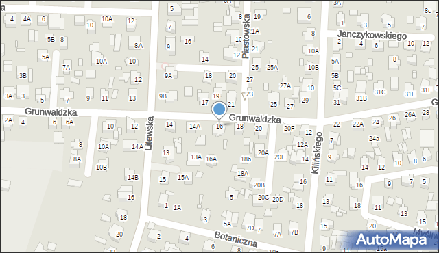 Chełm, Grunwaldzka, 16, mapa Chełma
