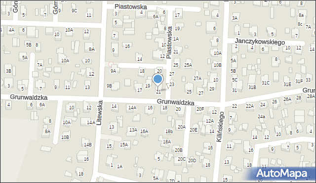 Chełm, Grunwaldzka, 21, mapa Chełma