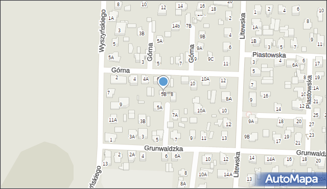 Chełm, Grunwaldzka, 5B, mapa Chełma