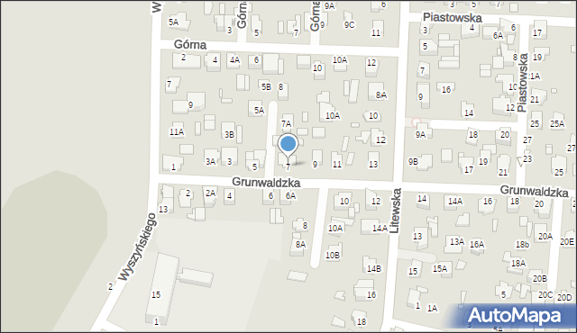 Chełm, Grunwaldzka, 7, mapa Chełma