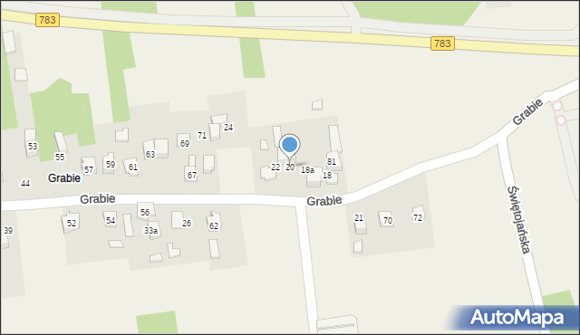 Chełm, Grabie, 20, mapa Chełma