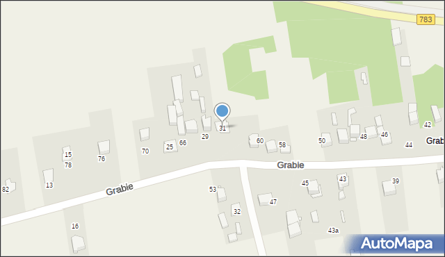 Chełm, Grabie, 31, mapa Chełma