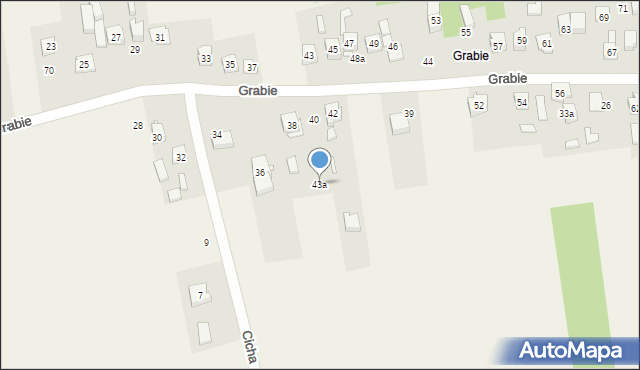 Chełm, Grabie, 43a, mapa Chełma