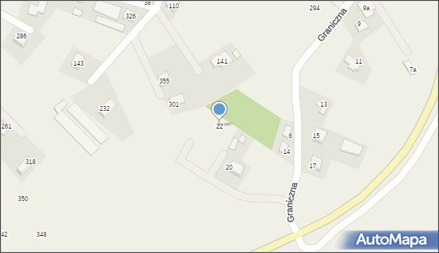 Chełmiec, Graniczna, 22, mapa Chełmiec