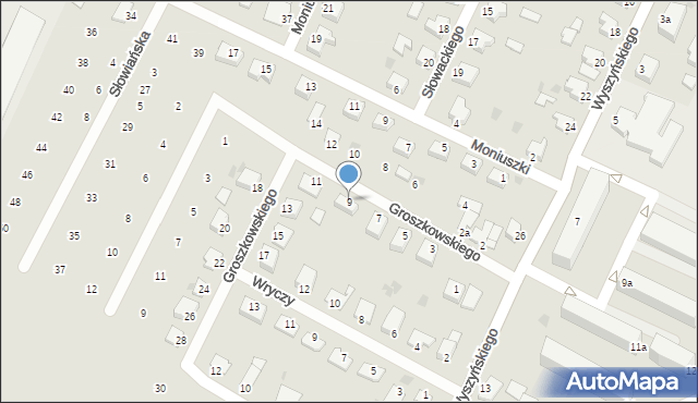Chełmża, Groszkowskiego Alfonsa, ks. inf., 9, mapa Chełmża