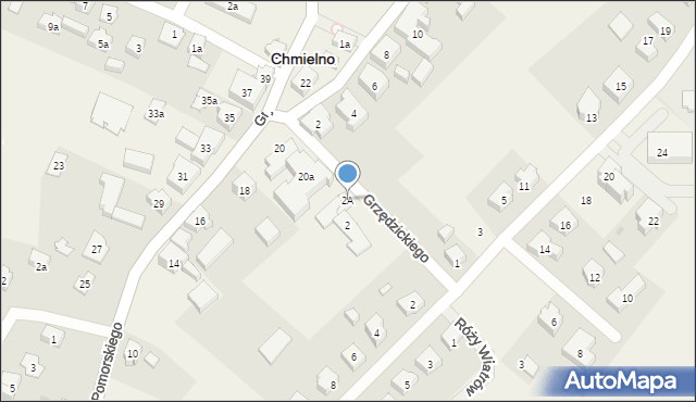 Chmielno, Grzędzickiego Bernarda, 2A, mapa Chmielno