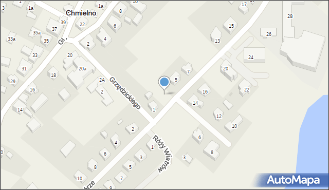 Chmielno, Grzędzickiego Bernarda, 3, mapa Chmielno