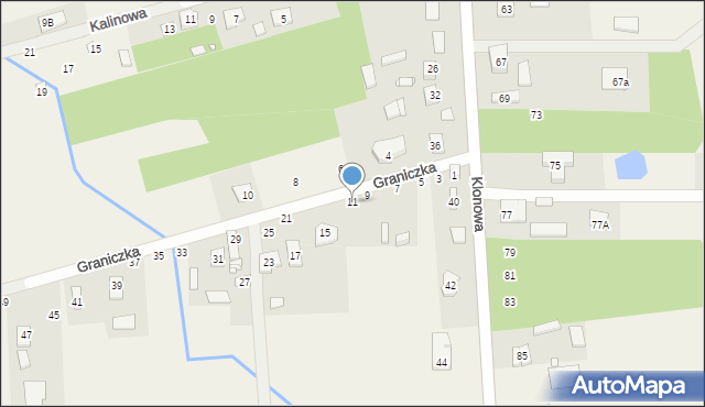 Chojnów, Graniczka, 11, mapa Chojnów
