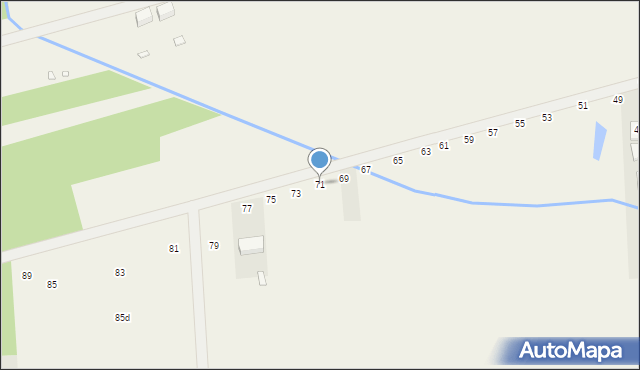 Chojnów, Graniczka, 71, mapa Chojnów