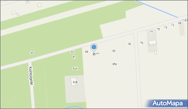 Chojnów, Graniczka, 85, mapa Chojnów