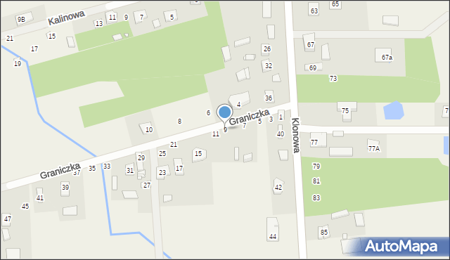 Chojnów, Graniczka, 9, mapa Chojnów