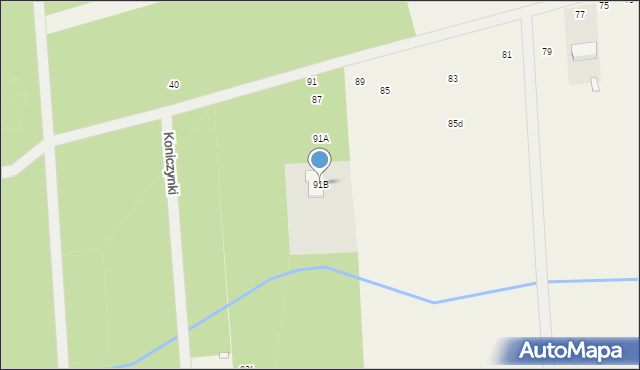 Chojnów, Graniczka, 91B, mapa Chojnów