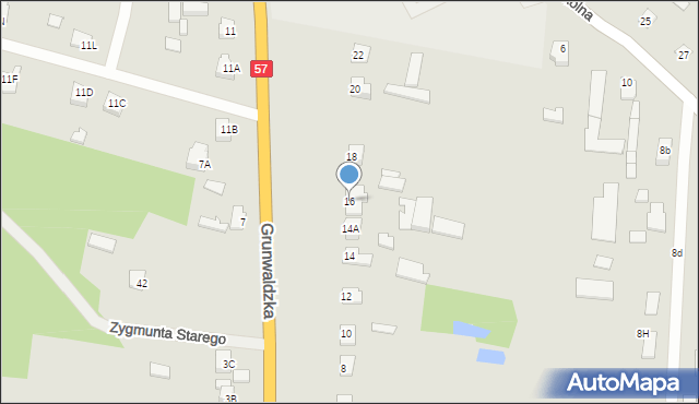 Chorzele, Grunwaldzka, 16, mapa Chorzele