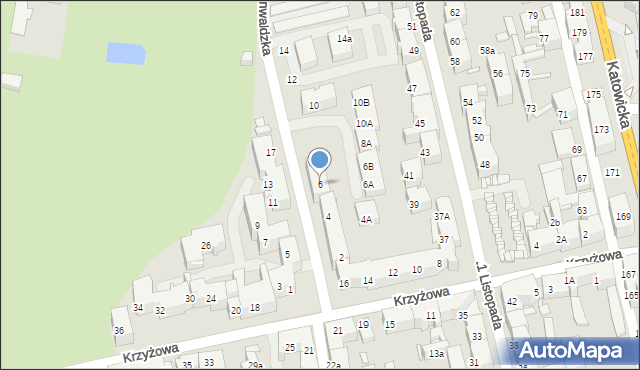 Chorzów, Grunwaldzka, 6, mapa Chorzów