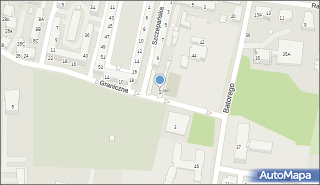 Chorzów, Graniczna, 2, mapa Chorzów