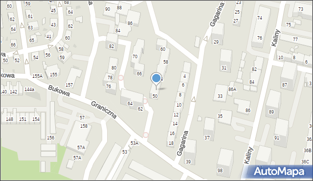 Chorzów, Graniczna, 52, mapa Chorzów