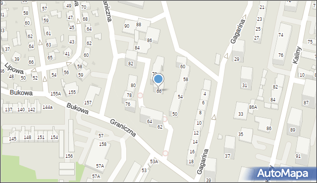 Chorzów, Graniczna, 66, mapa Chorzów