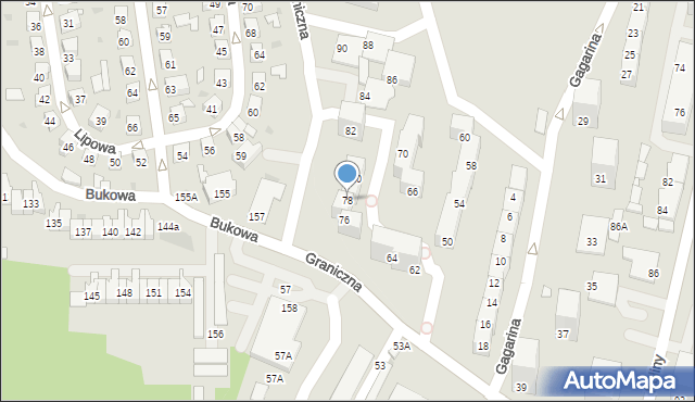 Chorzów, Graniczna, 78, mapa Chorzów