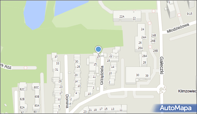 Chorzów, Grządziela Juliana, 17, mapa Chorzów