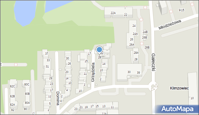 Chorzów, Grządziela Juliana, 18, mapa Chorzów