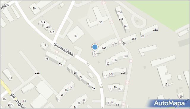 Choszczno, Grunwaldzka, 14, mapa Choszczno