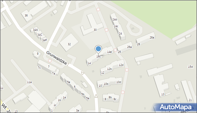 Choszczno, Grunwaldzka, 14c, mapa Choszczno