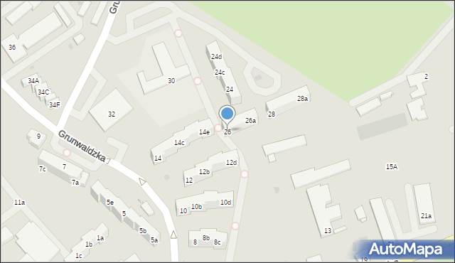 Choszczno, Grunwaldzka, 26, mapa Choszczno