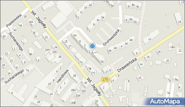 Choszczno, Grunwaldzka, 2c, mapa Choszczno