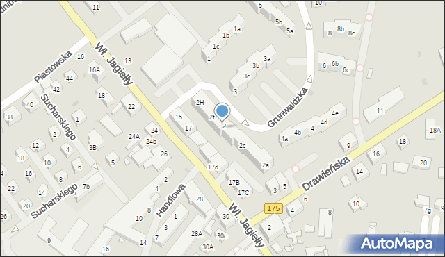 Choszczno, Grunwaldzka, 2e, mapa Choszczno