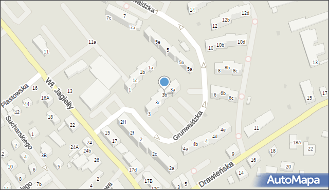 Choszczno, Grunwaldzka, 3b, mapa Choszczno