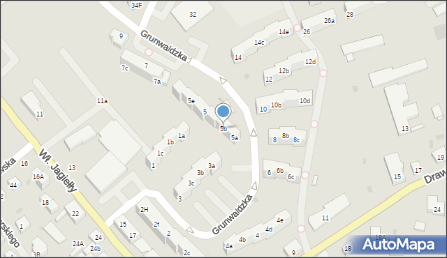 Choszczno, Grunwaldzka, 5b, mapa Choszczno