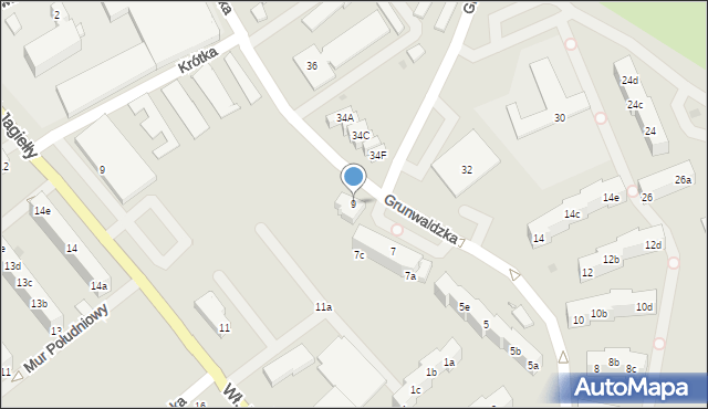 Choszczno, Grunwaldzka, 9, mapa Choszczno